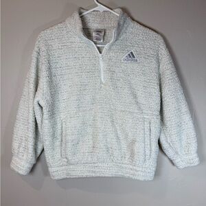 Adidas girls mock neck lurex Sherpa pullover 10/12